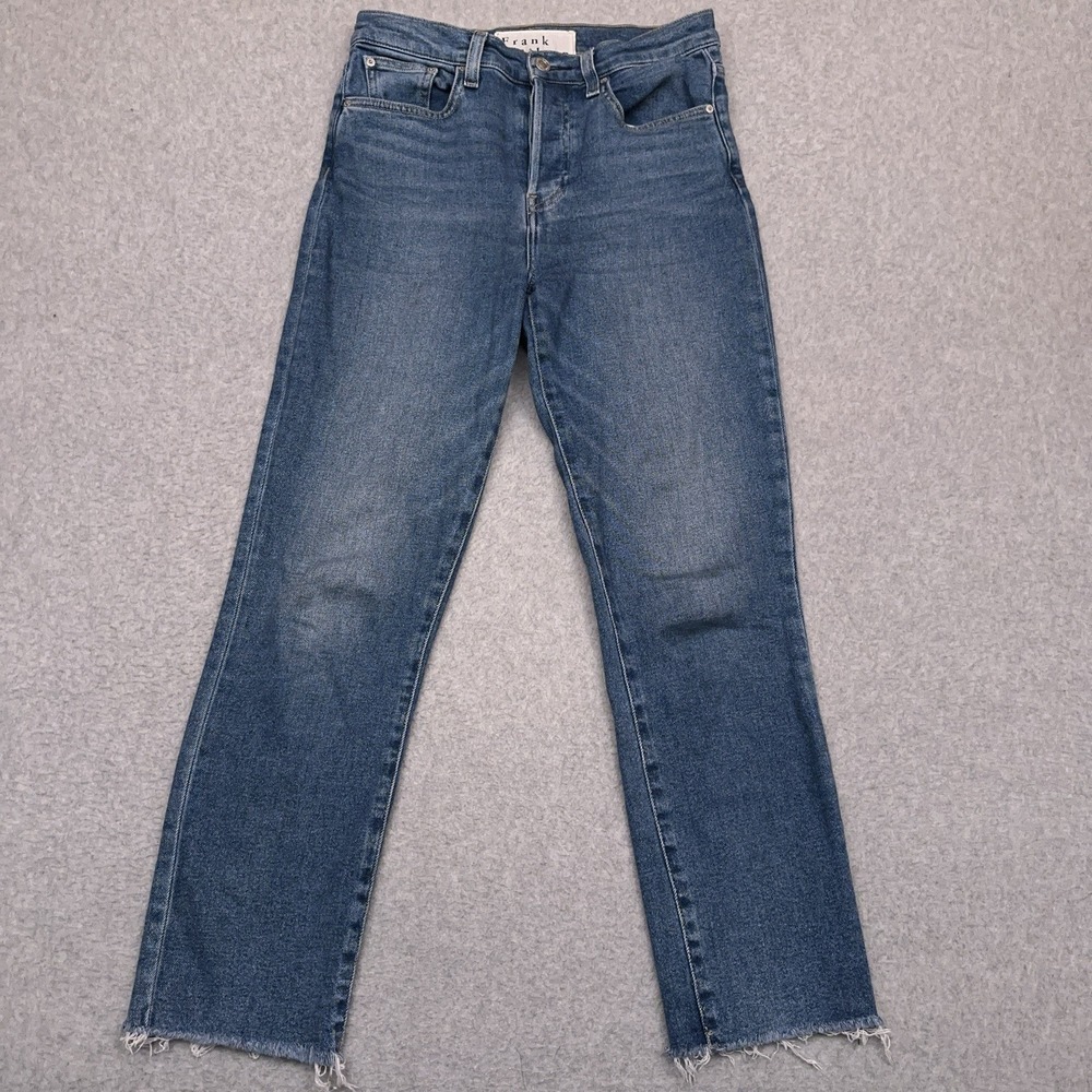 Frank & Eileen Cork Jeans Women's 27 Antique Blue Base High Rise‎ Denim Straight